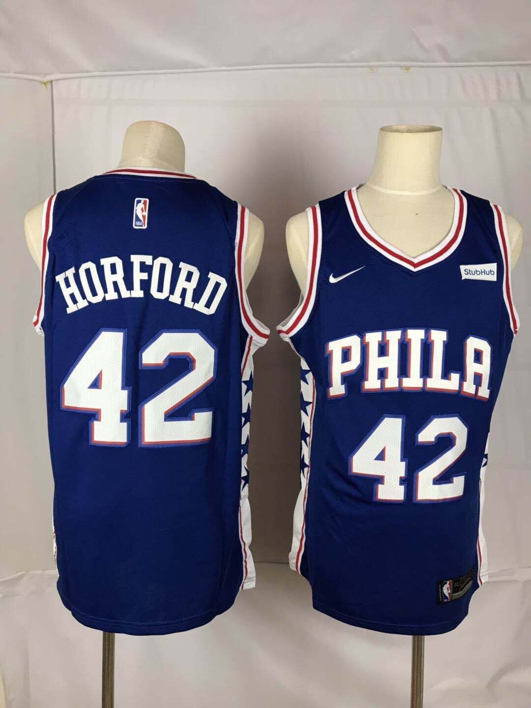 Men Philadelphia 76ers #42 Horford Blue Nike New NBA Jerseys